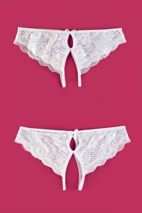 Кружевные эротические трусики с фигурными вырезами - Erolanta купить с доставкой