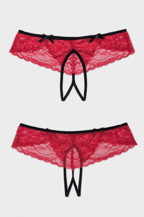 Кружевные эротические трусики с фигурными вырезами - Erolanta купить с доставкой