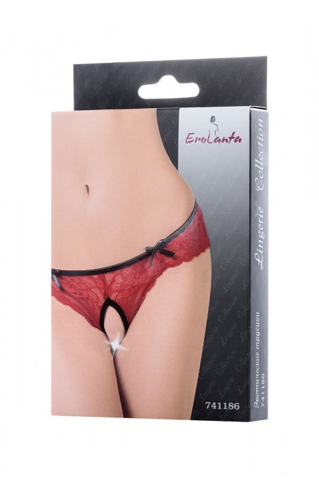 Кружевные эротические трусики с фигурными вырезами - Erolanta купить с доставкой