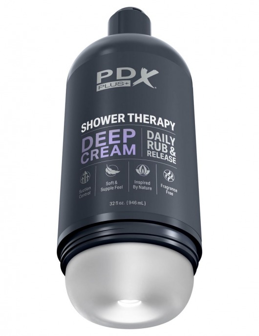 Мастурбатор в бутылке Shower Therapy Deep Cream - Pipedream - в Комсомольске-на-Амуре купить с доставкой