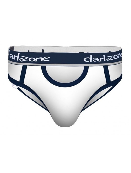Белые мужские трусы-брифы с вырезом - Darkzone купить с доставкой