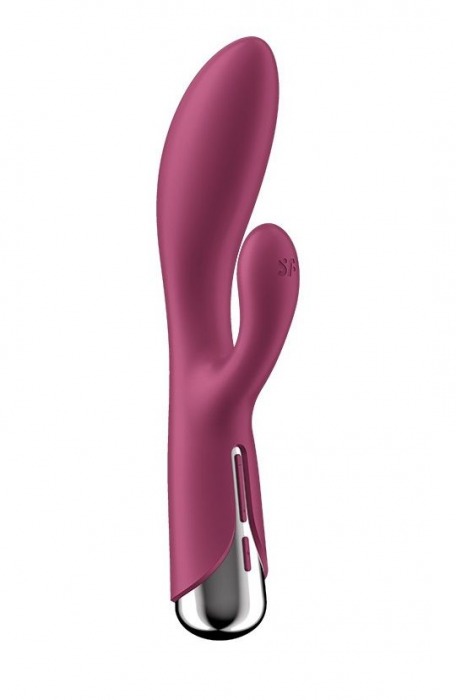 Малиновый вибратор-кролик Spinning Rabbit 1 с ротацией - 20 см. - Satisfyer купить в Комсомольске-на-Амуре с доставкой в Orgasmix.ru Малиновый вибратор-кролик Spinning Rabbit 1 с ротацией - 20 см. - Satisfyer