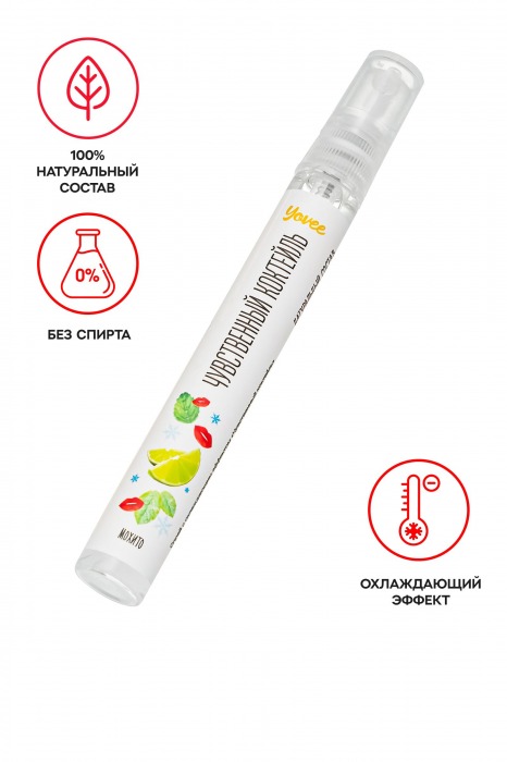 Охлаждающе-возбуждающий оральный спрей «Чувственный коктейль» со вкусом мохито - 10 мл. - ToyFa - купить с доставкой в Комсомольске-на-Амуре