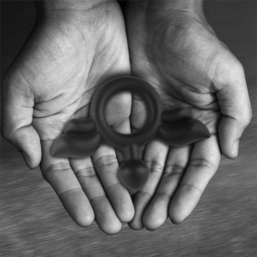 Черное эрекционное кольцо с крыльями Rooster Jeliel Angel - Velv or - в Комсомольске-на-Амуре купить с доставкой