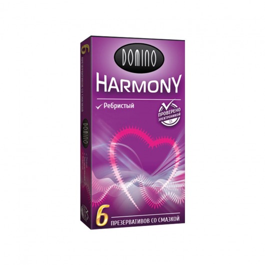 Презервативы с рёбрышками Domino Harmony - 6 шт. - Domino - купить с доставкой в Комсомольске-на-Амуре