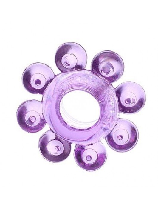 Мягкая фиолетовая гелевая насадка - Toyfa Basic - в Комсомольске-на-Амуре купить с доставкой