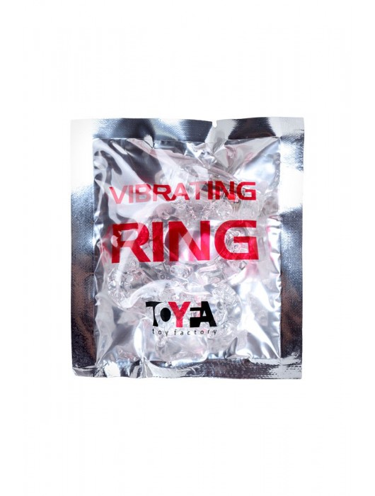 Прозрачное эрекционное кольцо с вибратором  и подхватом - Toyfa Basic - в Комсомольске-на-Амуре купить с доставкой