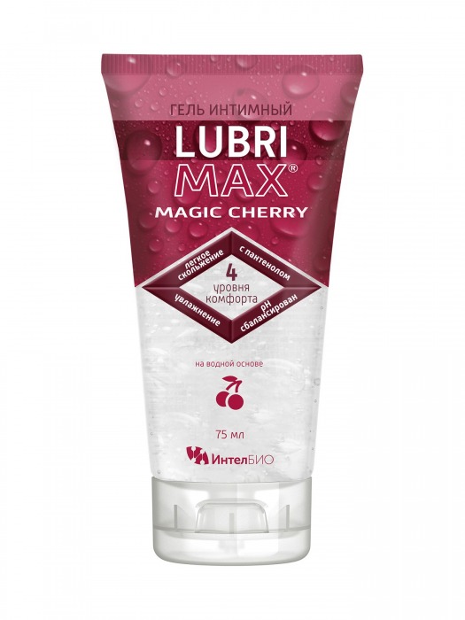 Интимный гель-смазка на водной основе Lubrimax Magic Cherry - 75 мл. - ИнтелБИО - купить с доставкой в Комсомольске-на-Амуре