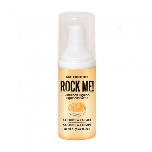 Жидкий вибратор Nuei Rock Me! с ароматом печенья и сливок - 20 мл. - Nuei cosmetics - купить с доставкой в Комсомольске-на-Амуре