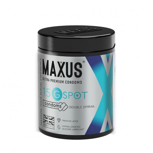 Гладкие презервативы Maxus G spot с двойной спиралью - 15 шт. - Maxus - купить с доставкой в Комсомольске-на-Амуре