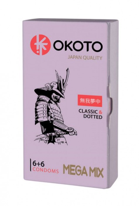 Презервативы OKOTO Mega Mix - 12 шт. - Sitabella - купить с доставкой в Комсомольске-на-Амуре