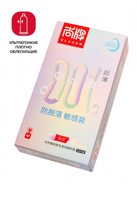 Ультратонкие облегающие презервативы Elasun Slim Fit - 10 шт. - Elasun - купить с доставкой в Комсомольске-на-Амуре