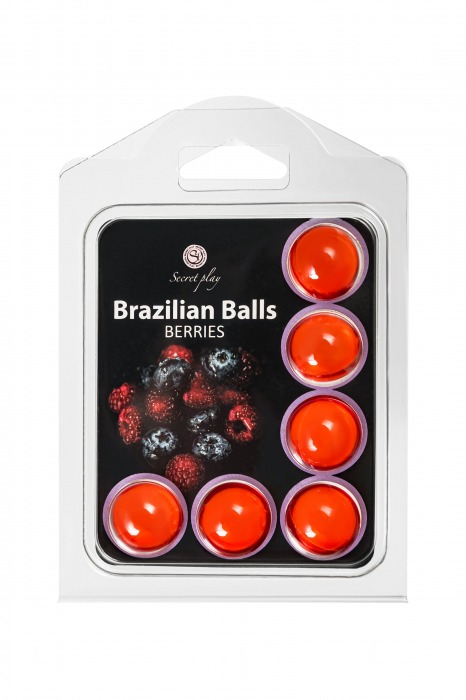 Набор из 6 шариков с массажным маслом Brazilian Balls с ароматом ягод - Secret Play - купить с доставкой в Комсомольске-на-Амуре