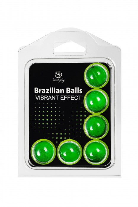 Набор из 6 шариков с массажным маслом Brazilian Balls с эффектом вибрации - Secret Play - купить с доставкой в Комсомольске-на-Амуре