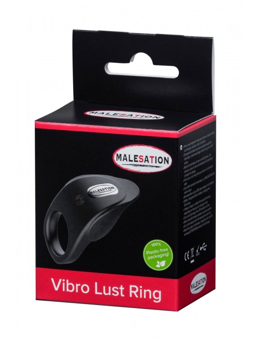 Черное эрекционное виброкольцо Vibro Lust Ring - MALESATION - в Комсомольске-на-Амуре купить с доставкой