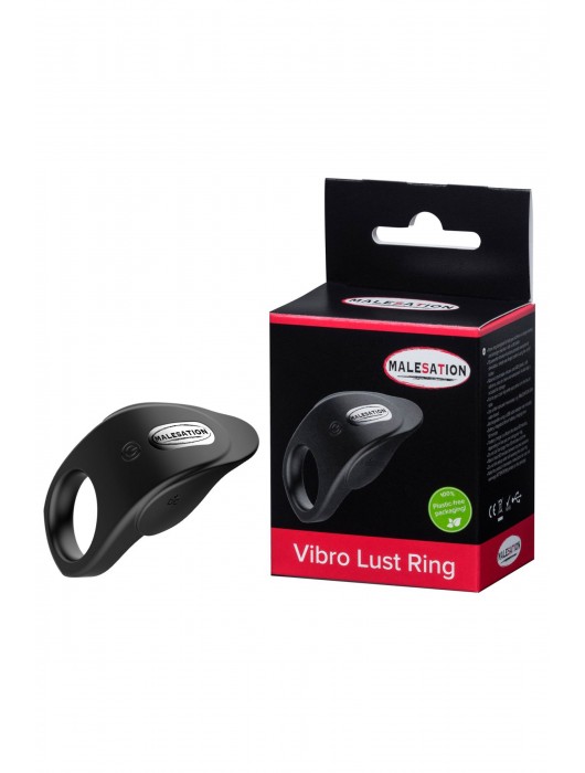 Черное эрекционное виброкольцо Vibro Lust Ring - MALESATION - в Комсомольске-на-Амуре купить с доставкой