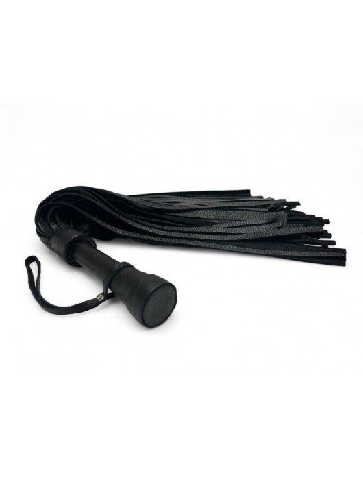 Черная профессиональная плеть Luxury Arsenal - 55 см. - БДСМ Арсенал - купить с доставкой в Комсомольске-на-Амуре