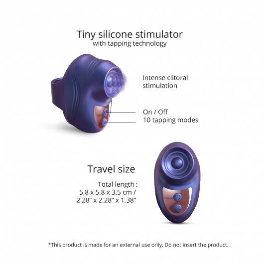 Синий клиторальный стимулятор на палец Kisscool - Love to Love