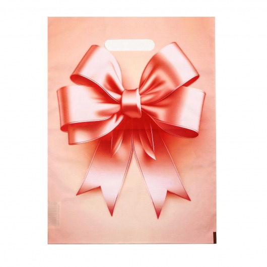Пакет с принтом в виде банта с вырубной ручкой (30х40 см) - Сима-Ленд - купить с доставкой в Комсомольске-на-Амуре