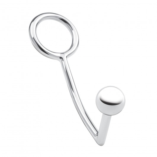 Кольцо на пенис с анальным стимулятором Stainless Steel Anal Hook   Cock Ring - BlueLine - в Комсомольске-на-Амуре купить с доставкой