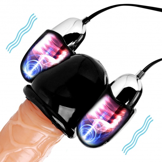 Черная стимулирующая насадка для головки полового члена Multi Speed Vibrating Penis Head Teaser - XR Brands - в Комсомольске-на-Амуре купить с доставкой