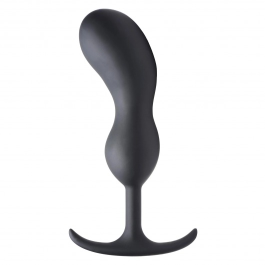 Черный массажер простаты с утяжелителями Premium Silicone Weighted Prostate Plug XL - 20,8 см. - XR Brands - в Комсомольске-на-Амуре купить с доставкой