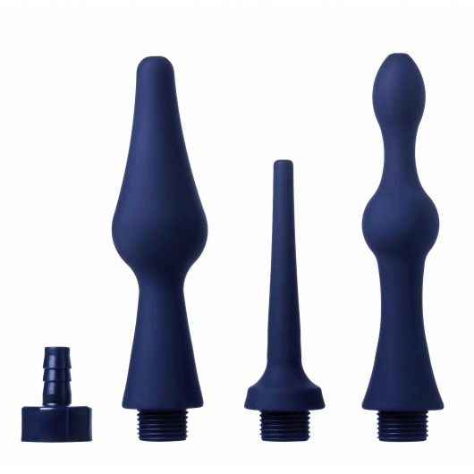 Набор из 3 универсальных насадок для анального душа Universal 3 Piece Silicone Enema Attachment Set - XR Brands - купить с доставкой в Комсомольске-на-Амуре