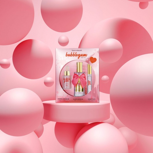 Набор средств для массажа и ласк Bubblegum Play Kit - Bijoux Indiscrets - купить с доставкой в Комсомольске-на-Амуре