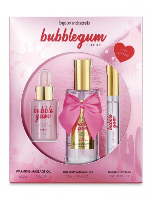 Набор средств для массажа и ласк Bubblegum Play Kit - Bijoux Indiscrets - купить с доставкой в Комсомольске-на-Амуре