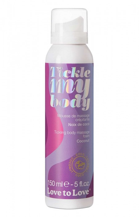 Массажная хрустящая пенка Tickle My Body Coconut с ароматом кокоса - 150 мл. - Love to Love - купить с доставкой в Комсомольске-на-Амуре