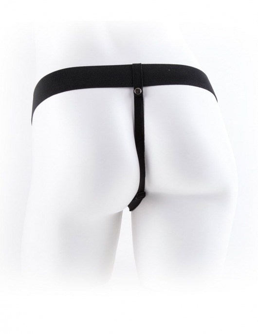 Телесный полый страпон с вибрацией Vibrating Hollow Strap-On with Balls - 24 см. - Pipedream - купить с доставкой в Комсомольске-на-Амуре