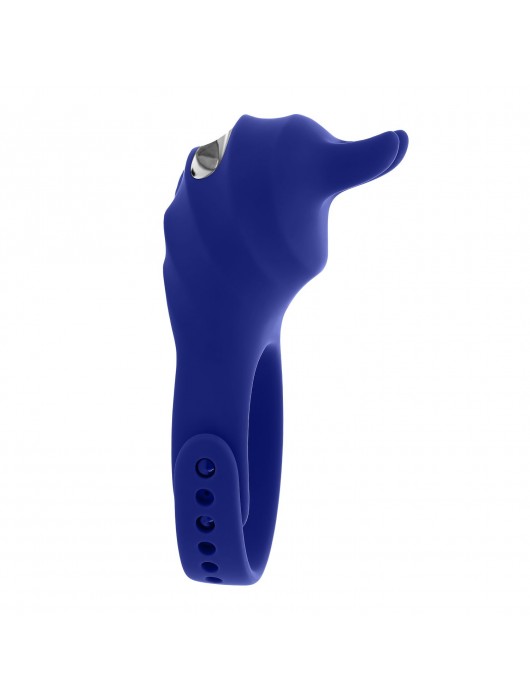 Синее эрекционное виброкольцо с клиторальной подушечкой и пультом ДУ Adjustable Fun Ring - Zero Tolerance - в Комсомольске-на-Амуре купить с доставкой