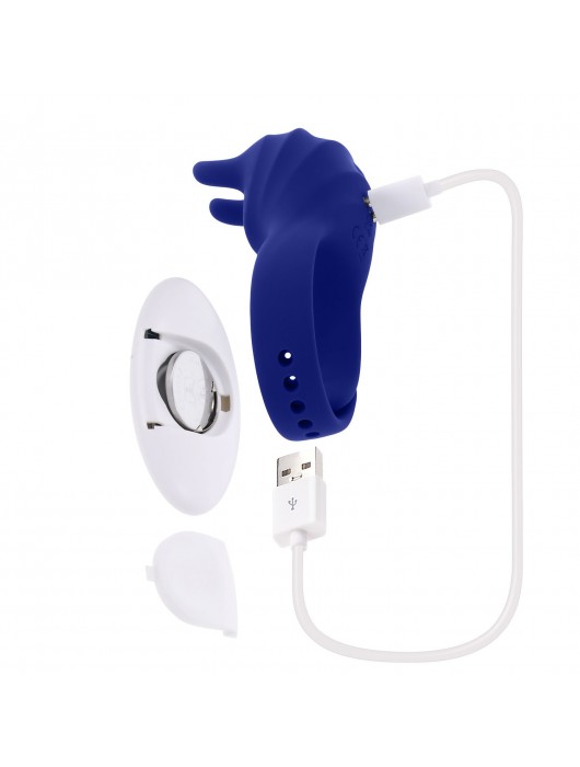 Синее эрекционное виброкольцо с клиторальной подушечкой и пультом ДУ Adjustable Fun Ring - Zero Tolerance - в Комсомольске-на-Амуре купить с доставкой