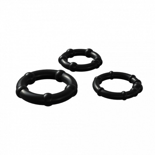 Набор из 3 черных эрекционных колец Babooom Ring Set - Adrien Lastic - в Комсомольске-на-Амуре купить с доставкой