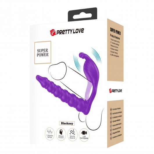 Лиловая насадка для двойного проникновения Blackney - Baile - купить с доставкой в Комсомольске-на-Амуре