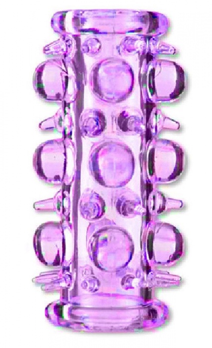 Фиолетовая насадка на пенис с шипами и шишечками - Boys of Toys - в Комсомольске-на-Амуре купить с доставкой