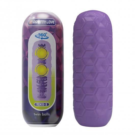 Фиолетовый мастурбатор Venus-X Twin balls - Baile - в Комсомольске-на-Амуре купить с доставкой