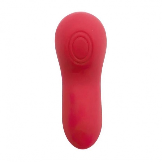 Красный вибратор в трусики Funtown Caleo с магнитным держателем-розой - Magic Motion