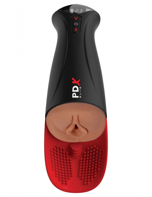 Мастурбатор-вагина в колбе с вибрацией Fuck-O-Matic Pro XL - Pipedream - в Комсомольске-на-Амуре купить с доставкой