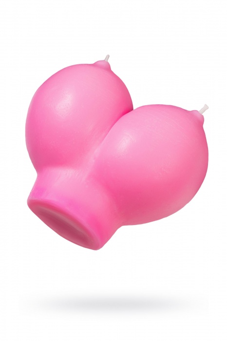 Розовая свеча «Сиськи» - 150 гр. - Pecado - купить с доставкой в Комсомольске-на-Амуре