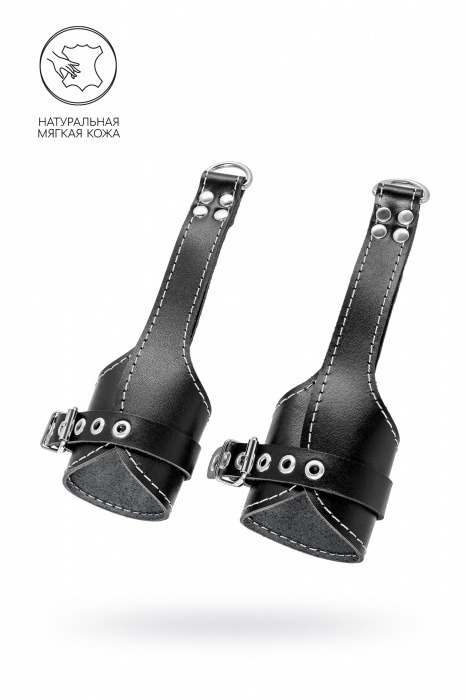 Черные подвесы с белой строчкой - Pecado - купить с доставкой в Комсомольске-на-Амуре