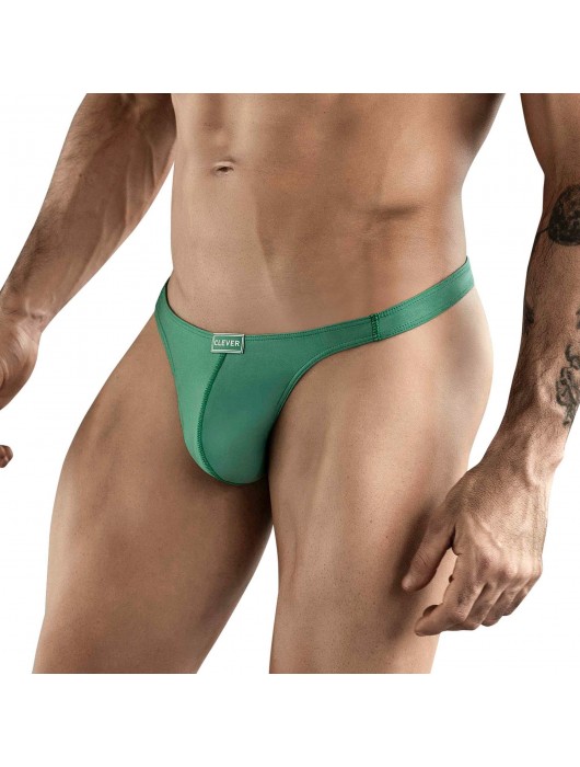 Зеленые мужские трусы-тонги Clever Cactus Thong - Clever Masculine Underwear купить с доставкой