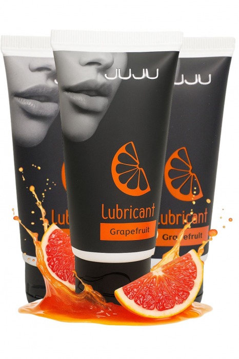 Набор из 3 съедобных лубрикантов JUJU со вкусом грейпфрута - JuJu - купить с доставкой в Комсомольске-на-Амуре
