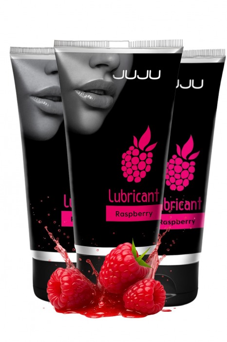 Набор из 3 съедобных лубрикантов JUJU со вкусом малины - JuJu - купить с доставкой в Комсомольске-на-Амуре