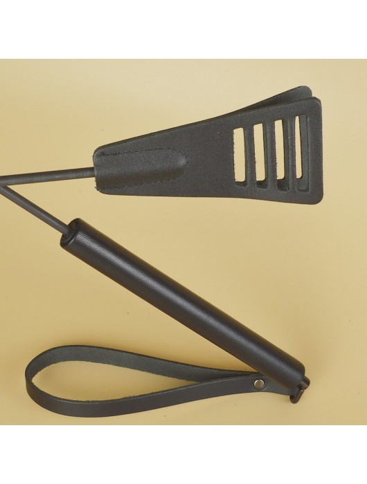 Черный кожаный стек «Сириус» - 60 см. - Sitabella - купить с доставкой в Комсомольске-на-Амуре