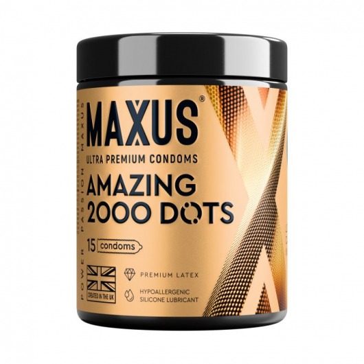 Точечные презервативы MAXUS 2000 Amazing Dots с железным кейсом - 15 шт. - Maxus - купить с доставкой в Комсомольске-на-Амуре