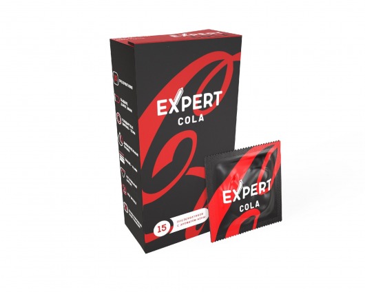 Презервативы с ароматом колы Expert Cola - 15 шт. - Expert - купить с доставкой в Комсомольске-на-Амуре