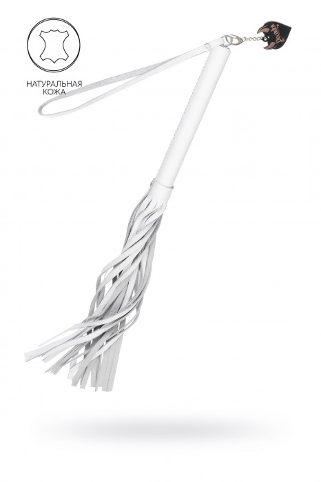Белая кожаная плеть - 50 см. - Pecado - купить с доставкой в Комсомольске-на-Амуре