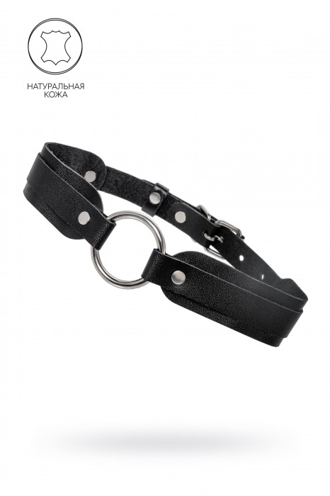 Черный кожаный чокер-ошейник со скруглёнными углами - Pecado - купить с доставкой в Комсомольске-на-Амуре