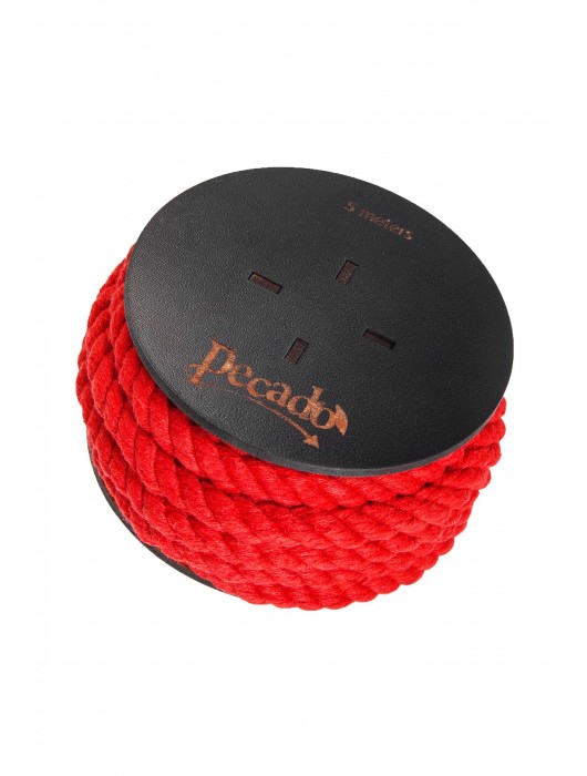 Красная веревка для шибари на катушке - 5 м. - Pecado - купить с доставкой в Комсомольске-на-Амуре